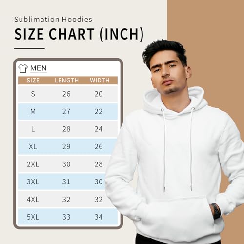 2 Pack Polyester Adult Hoodies for Sublimation White Blank Hooded Sweatshirt2
