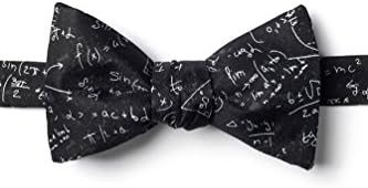 Math Equations Black Microfiber Butterfly Bow Tie