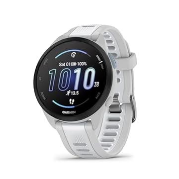 Monitor Cardíaco de Pulso com GPS Garmin Forerunner 165 Cinza e Branco WW