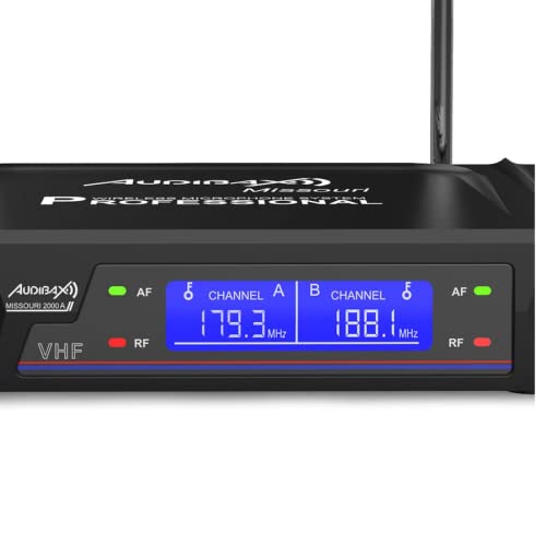 Micrófono inalámbrico Audibax Missouri 2000 VHF Rango A para eventos y karaoke 6