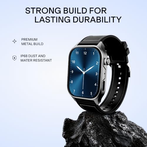 Image of boAt Ultima Vogue 2, India's First AMOLED Type-C Smartwatch, 1.96 inch AMOLED Display, 1000 nits Brightness, Metal Body w /Premium Straps, 10-Days Battery Life, Smartwatch for Men & Women (Active Black)