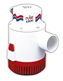 Rule 56D 4000 GPH Marine Bilge Pump, Non-Automatic, 12 Volt , White/Red