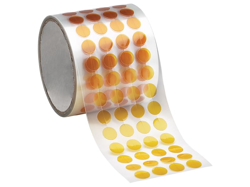 Caplugs KP00687 KP-SH Series, Polyimide Discs - Electronics & Parylene Coating, Solder Wave, Conformal Coating & Other High-Temp Masking Applications - 11/16" Disc, Amber, 1000 Discs/roll (SH-34469)