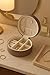 Mele & Co. Passage Round Travel Jewelry Case for Fashion & Travel– Mocha Vegan Leather