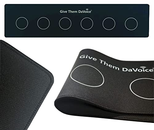 DaVoice Dog Button Mat – 6-Button Placement Pad for Communication and Talking Training (Buttons Not Included)
