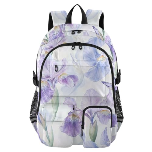 Mochila de viaje grande y elegante escolar con diseño floral