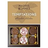 Harris & James Temptations 6 Piece Gift Box. Handmade Luxury Chocolates - Eton Mess, Biscuit Royale and Salted Caramel. Enrobed In Our Bean To Bar Chocolate.