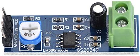 Hilitand 5 Pcs Audio Amplifier Modules, Audio Power Amplifier Module, 200 Times Gain Mini Digital Amplifier Board 5V-12V for Ek1236 L1P8 (5pcs LM386)