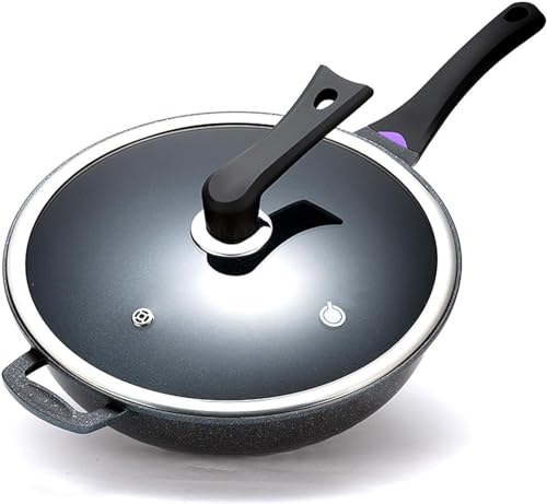 Wok de acero al carbono 32 cm con tapa miniatura 1