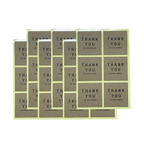 BESTONZON 20 folhas de adesivos de lacre Kraft para envelopes, doces, bolsa de presente