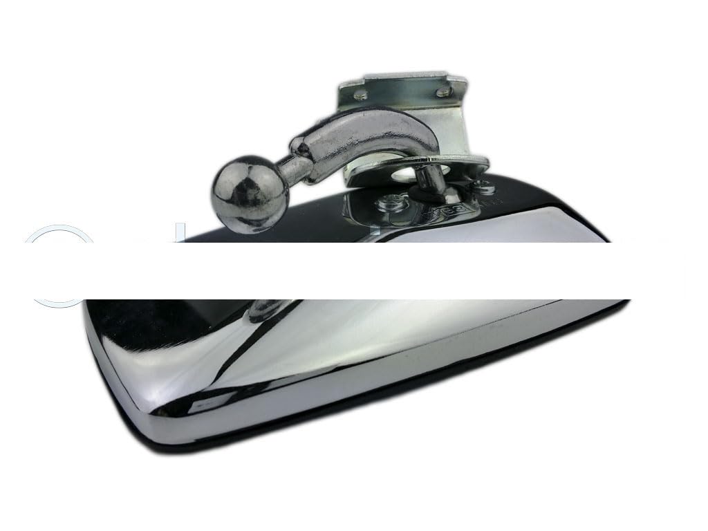 Specchio Rettangolare Esterno Cromato A Morsetto Compatibile Con Fiat 500 N, 500 D, 500 F, 500 L, 500 R, 500 Giardiniera e 600 Epoca