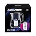 AQUAPHOR Wasserfilter Provence schwarz inkl. 2 A5 Filterkartuschen - Premium-Wasserfilter in Glasoptik zur Reduzierung von Kalk, Chlor & weiteren Stoffen