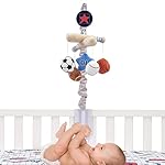 Lambs & Ivy Baby Sports Musical Baby Crib Mobile Soother Toy - Gray - Image 2