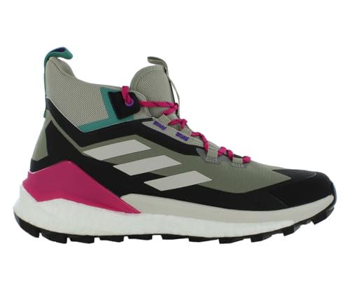 Image of adidas Terrex Free Hiker 2 GTX Mens Shoes Size 10.5, Color: Trace Cargo /Talc /Real Magenta-Grey