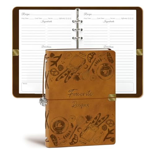 Recipe Book to Write in Your Own Recipes, Family Blank Recipe Book Binder
