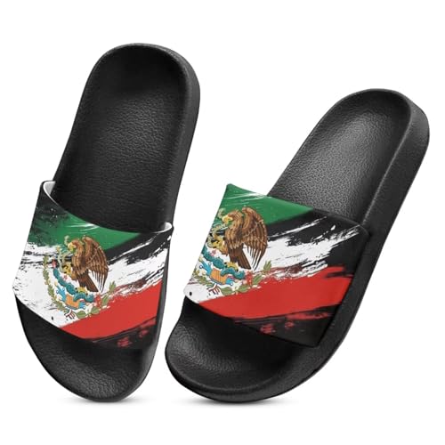 Image of Boy & Girls Slide Sandals Kids Shower Shoes Non Slip Summer Slippers Beach Sandals