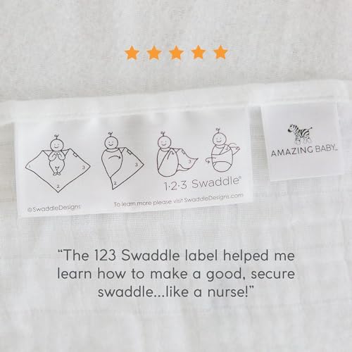 Image of Amazing Baby Muslin Swaddle Blanket for Baby Boy & Girl, Receiving Blanket for Newborn, 100% Cotton Swaddle Wrap, Baby Registry & Gift, XLarge 46 x 46 inches, Milestone Blanket, Love You to The Moon
