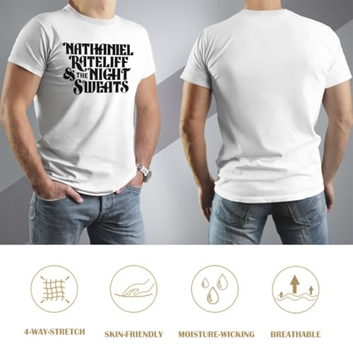 Nathaniel Rateliff & The Night Sweats T Shirt Men's Fashion Short Sleeve Tops Summer Casual Tee Black3