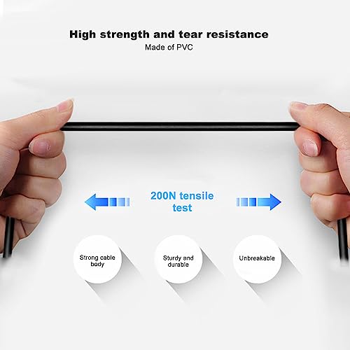 Video Cable, Thickened PVC Aluminum Alloy Shell Durable High Speed Transmission HD Cord for Monitor (2m / 6.6ft) - Image 3