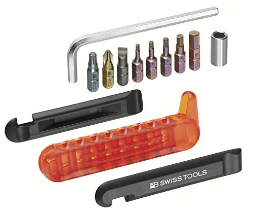 BikeTool: set with holder included 8 PrecisionBits C6, l-wrench 5mm, adapter and 2 tyre levers 2