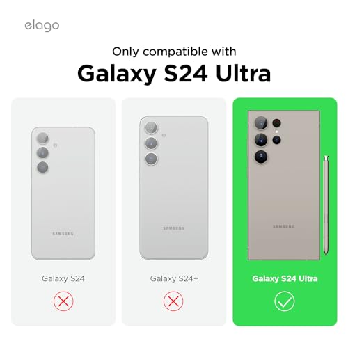 elago Compatible with Samsung Galaxy S24 Ultra Case, Liquid Silicone Case, Full Body Protective Cover, Shockproof, Slim Phone Case, Anti-Scratch Soft Microfiber Lining, 6.8 inch (Black)