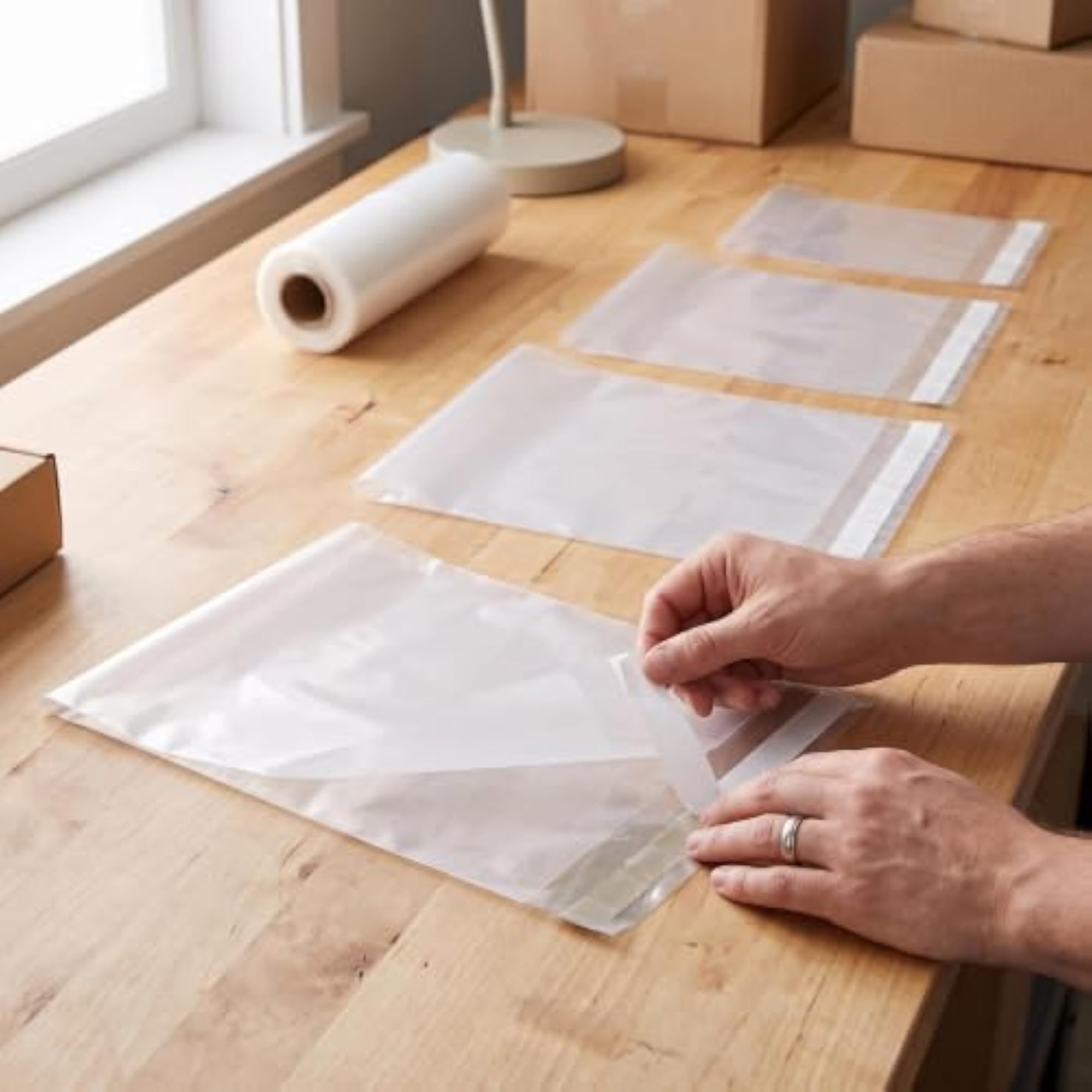 Self-Adhesive PE Durable Garment Packaging Bags