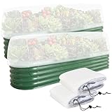 2 Pack Garden Netting Cover for 4 x 2 x 1 FT Raised Beds, Fine Mesh Plant Cover with Drawstring, Raised Bed Bug & Bird Barrier Screen for Vegetables, Herbs and Flowers