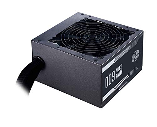 Cooler Master MWE 600 White 230V - V2 Power Supply Unit, UK Plug - 80 PLUS 230V EU Certified, Quiet 120 HDB Fan, DC-to-DC + LLC Circuit with Single +12V Rail - 3 Year Warranty