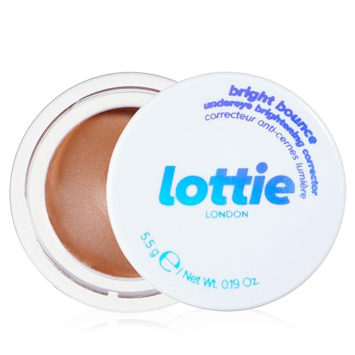 Lottie London Bright Bounce in Deep, Undereye Brightening Corrector, Cream-based Skin-perfecting Concealer, Reduces the Appearance of Dark Circles