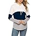 Produktbild Frühling   New Women's Wear Langarm gestrickt Matching Hat Wear Splice Hoodies Mode Kontrast Top