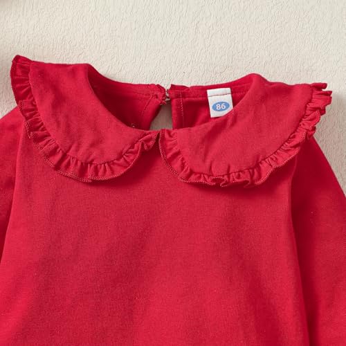 Magic Park 12M-6Y Baby Girl Long Sleeve Blouse Toddler Ruffle T-Shirt Kid Solid Color Tee Casual Tops Winter Clothes3