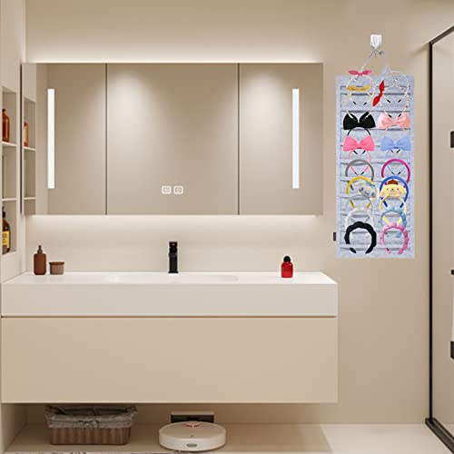 Haarspangen Aufbewahrung Halter Kraeoke Displayhalter für Haarschmuck große Hängende Schmuck Organizer für Mädchen (Grau 2)