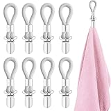 RUIJIE Accroche Torchon 8 Pièces Pince à Serviette Pince Torchon Crochet Torchon Cuisine Porte Torchon en Métal Attache Serviette Attache Torchon Clip Pince à Suspendre pour Cuisine et Salle de Bain