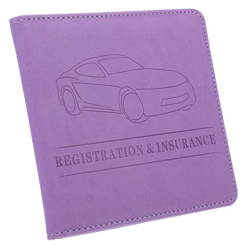 Ciieeo Porte-document Assurance Auto Cuir Pu Organiseur Compact pour Carte
