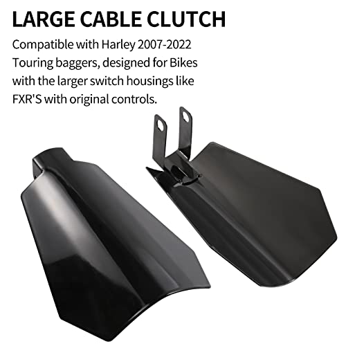 Huazu Coffin Cut Motorcycle Handguards - Black Hand Guards for 2007-2025 Harley Davidson Touring, Sportster, Dyna (Large, Cable Clutch Compatible) by Huazu - Image 5