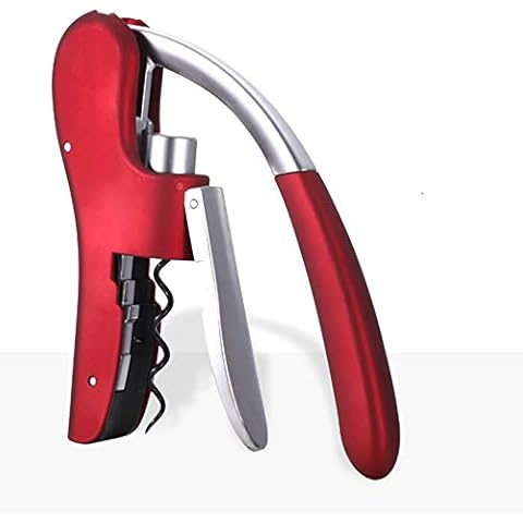 Contiup Wine Opener, Quick & Professional Waiter’s Corkscrew Worm/Spiral, Bottle Opener for Sommeliers, Waiters and Bartenders, Wine Key, Wine Cork Removal, Wine Stopper Opener, Elegant Red Color Cover