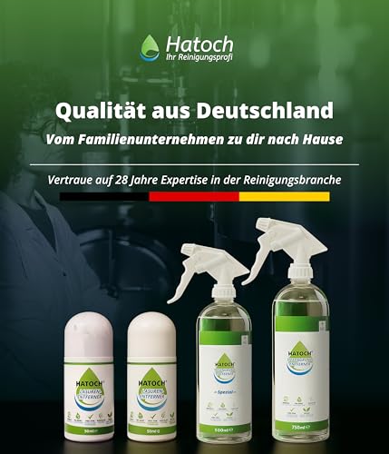 HATOCH® Klebereste Entferner (50ml) - Effektive & umweltfreundliche Reinigung für Glas, Kunststoff & mehr - ideal für schwer entfernbare Klebereste - hautschonend & NSF-zertifiziert - Made in Germany
