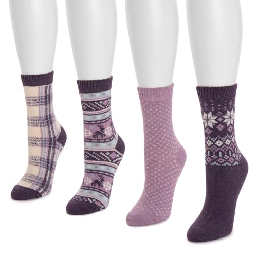Image of MUK LUKS Women's Holiday 4 Pair Pack Socks