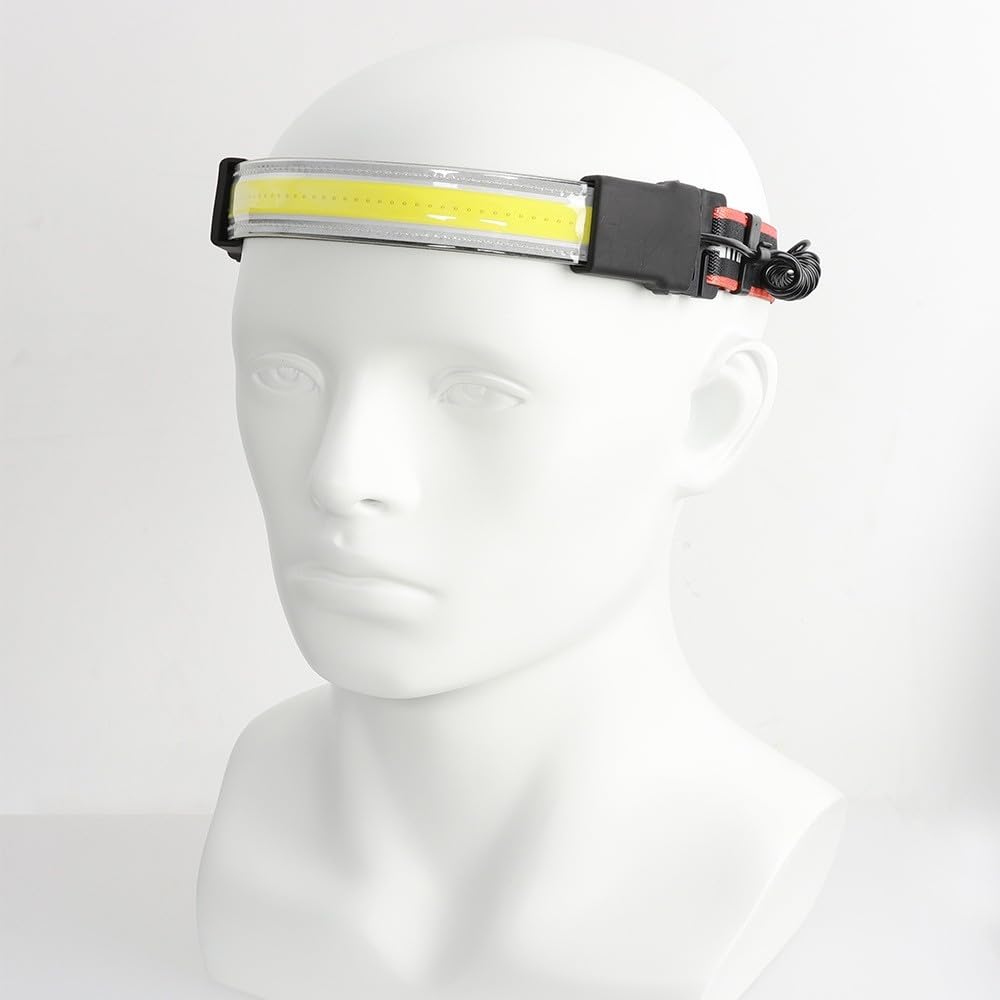 LED Stirnlampe, 350LM USB Wiederaufladbare Stirnlampe mit 4 Batterieanzeigen, für Camping Radfahren Nacht Laufen