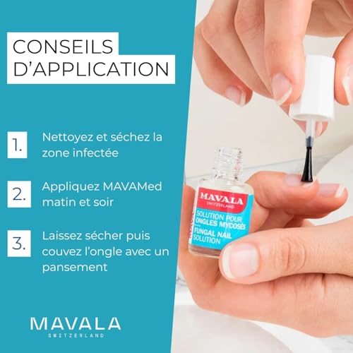 Mycose des Ongles MAVAMed Traitement Solution Mavala Soin Plaque Cornée 5ml - 6