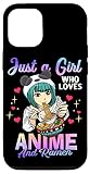 iPhone 12/12 Pro Just a Girl Who Loves Anime and Ramen Bowl Panda Girl Teen Case