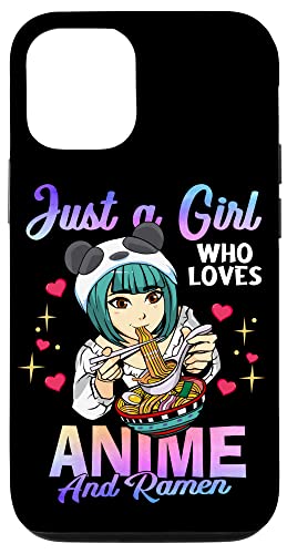 iPhone 12/12 Pro Just a Girl Who Loves Anime and Ramen Bowl Panda Girl Teen Case