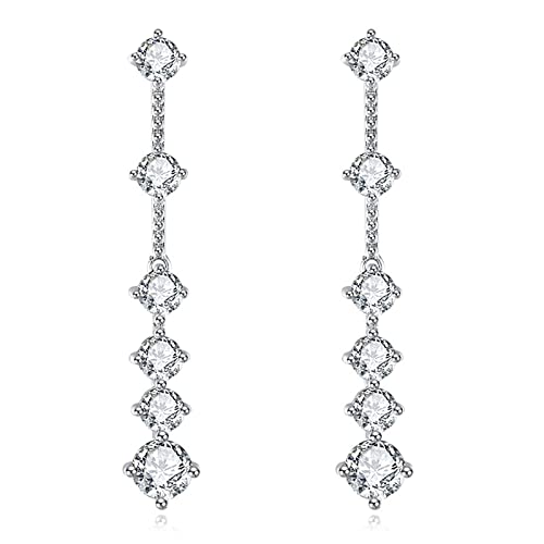 ABSOLUTE Moissanite Stud Earrings for Womens S925 Sterling Silver Earrings Hypoallergenic 3 CT Moissanite Drop Earrings for Women Promise Birthday Mother's Day Gift With Certificate