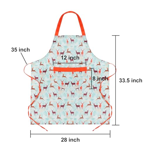 Zihuatailor Pvc Kitchen Apron For Women With Pockets thumb #4