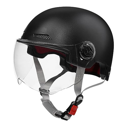 ACMEDE Halbschalenhelm Halbhelme Motorradhelm Jet-Helm Bobber Mofa-Helm Halbschale Roller-Helm für Herren Damen Biker Cruiser Brain-Cap für Moped Helm 54-60cm