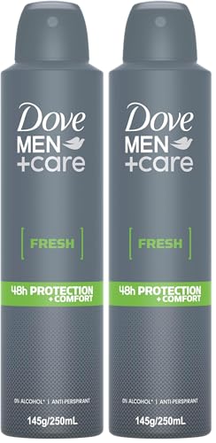 Dove Men+ Care Fresh 48h Antiperspirant Aerosol 250 mL (Pack of 2)