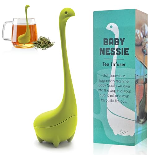 Image of Tea Strainer Infuser - Cute Dinosaur Design, Easy-to-Clean | Food-Grade Silicone Tea Filter for Loose Leaf, Great Gift for Tea Lovers