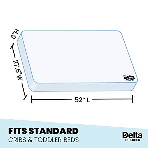 Delta Children 3D-Footboard Toddler Bed, Disney/Pixar Cars 3 Twinkle Stars Fiber Core Crib And Toddler Mattress #TOP6
