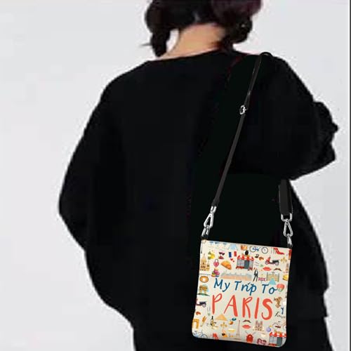 JYTAPP Paris Trip Travel Crossbody Purses for Women - My Trip To Paris Souvenir Gifts - Casual Crossbody Bag4