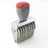 sourcing map 5 x 4 mm en caoutchouc bandes 0–9 Chiffres bureau numéroteur automatique-Gris/Rouge